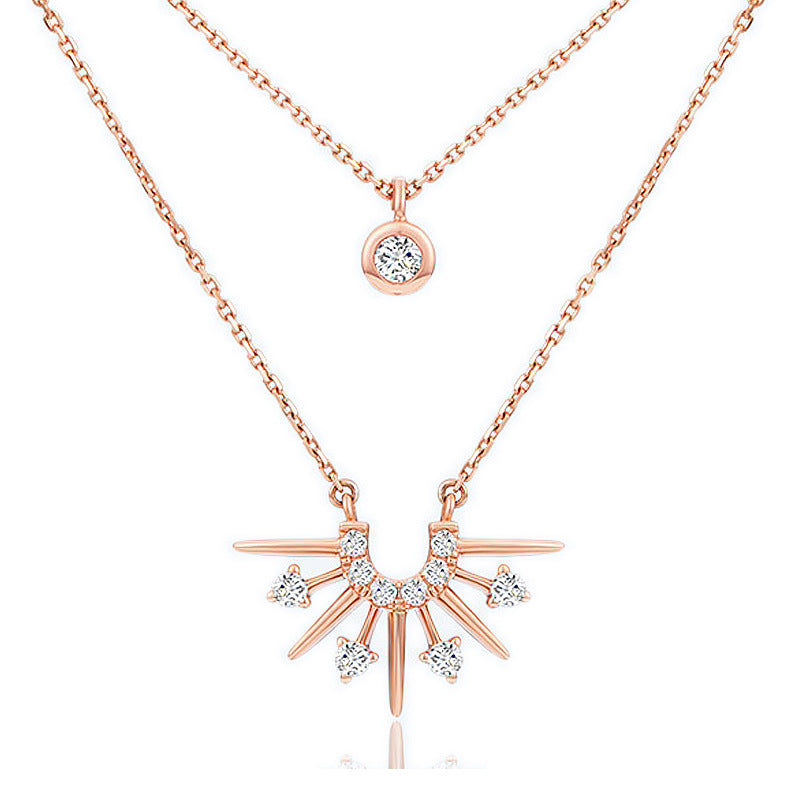 Starburst layered necklace