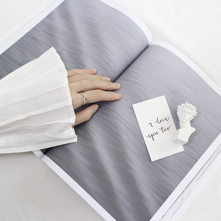 The Twisted Fun - Silver Ring with Cubic Zirconia Accent stones