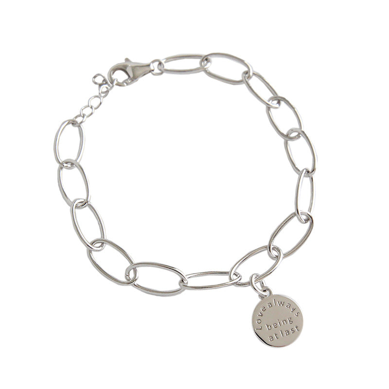 PaperClip Bracelet with pendant