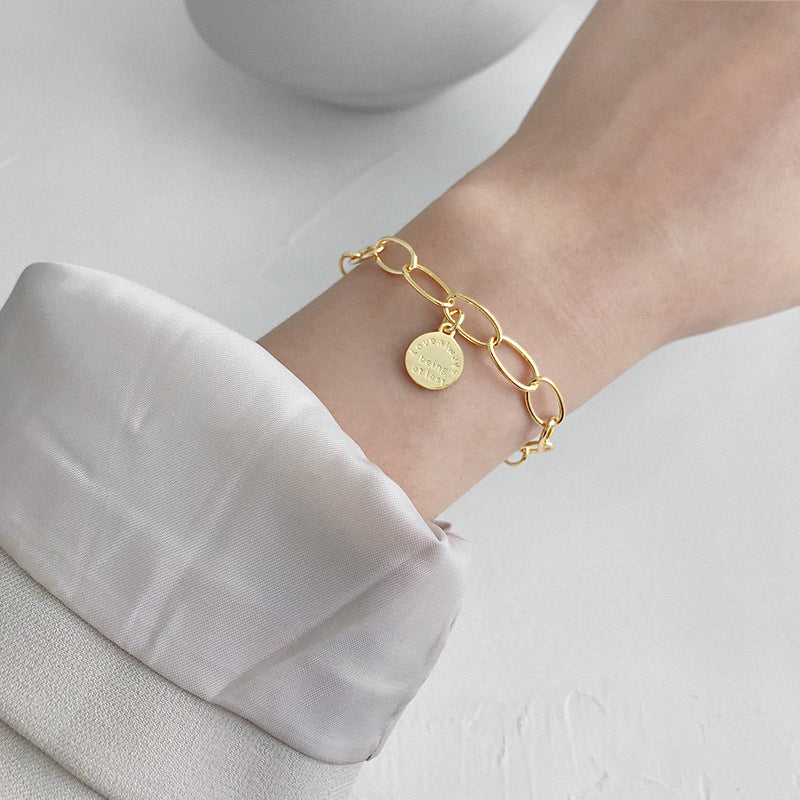 PaperClip Bracelet with pendant