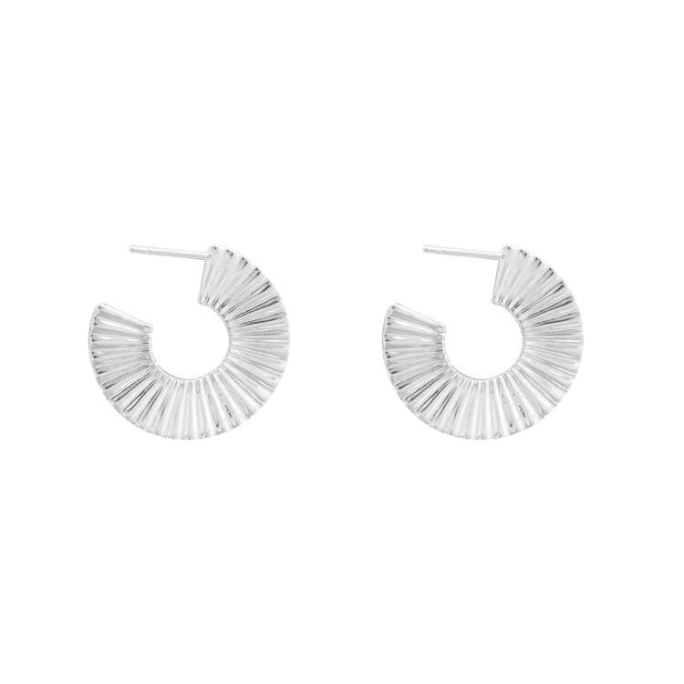 Striped Circle Hoop Earrings