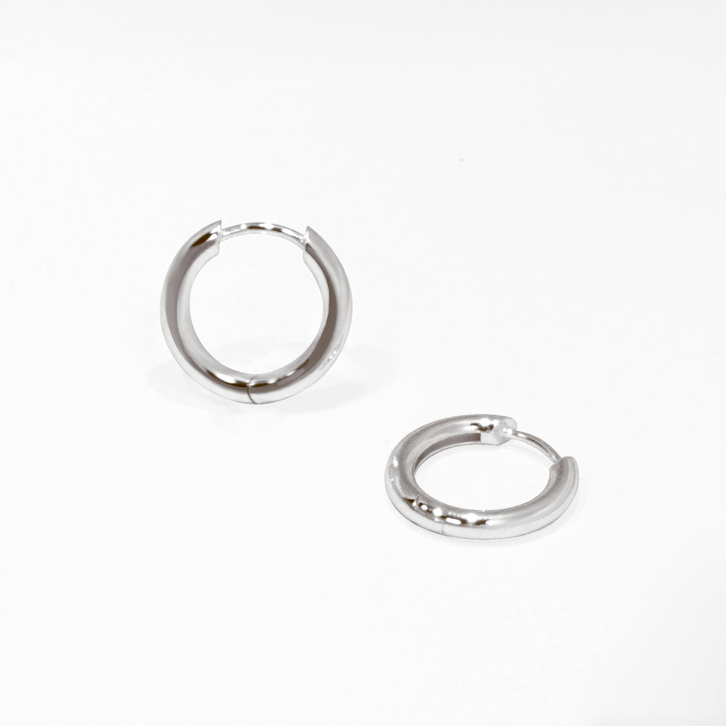 Silverbene Fashion Jewelry Bulk Wholesale Popular Minimalist 925 Sterling Silver Plain Hoop Earrings
