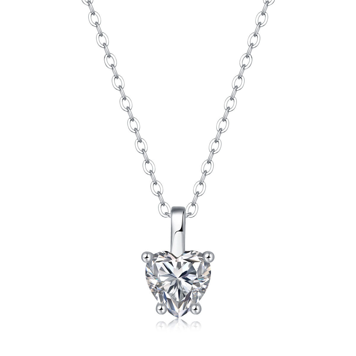 Moissanite Heart Necklace