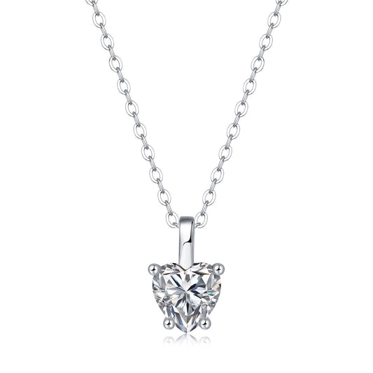 Moissanite Heart Necklace