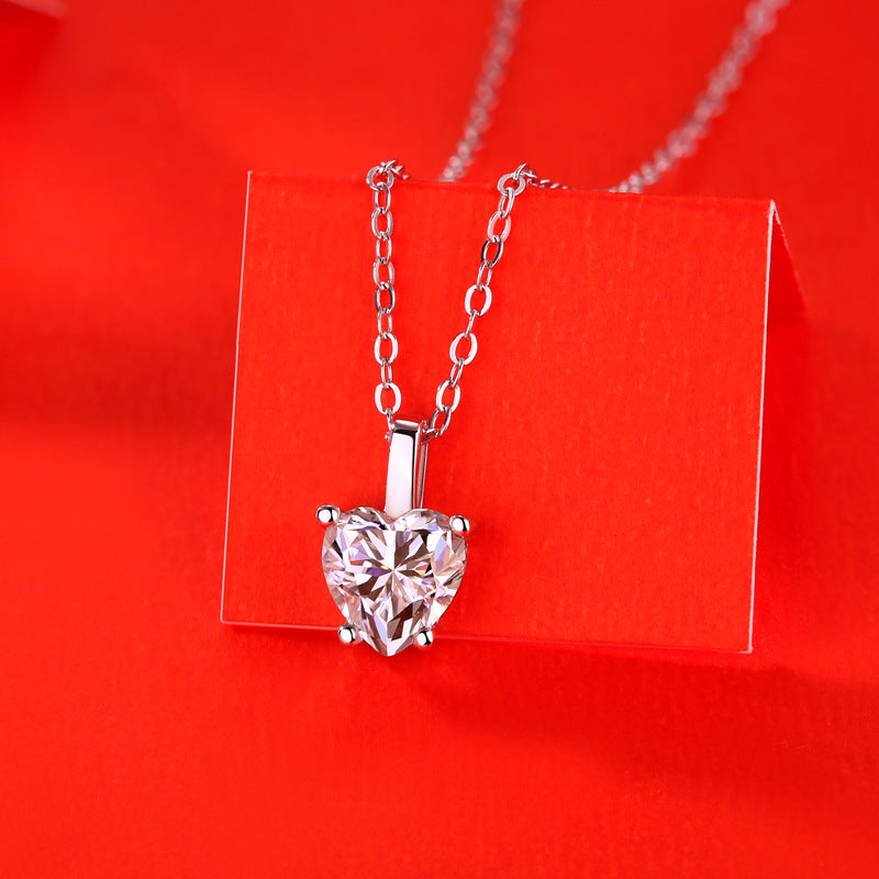 Moissanite Heart Necklace