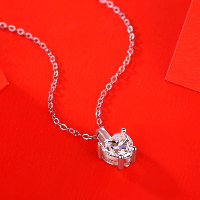 Moissanite Heart Necklace