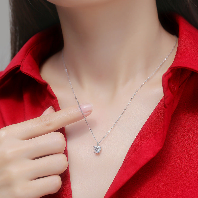 Moissanite Heart Necklace