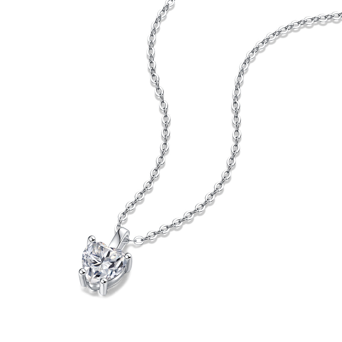 Moissanite Heart Necklace