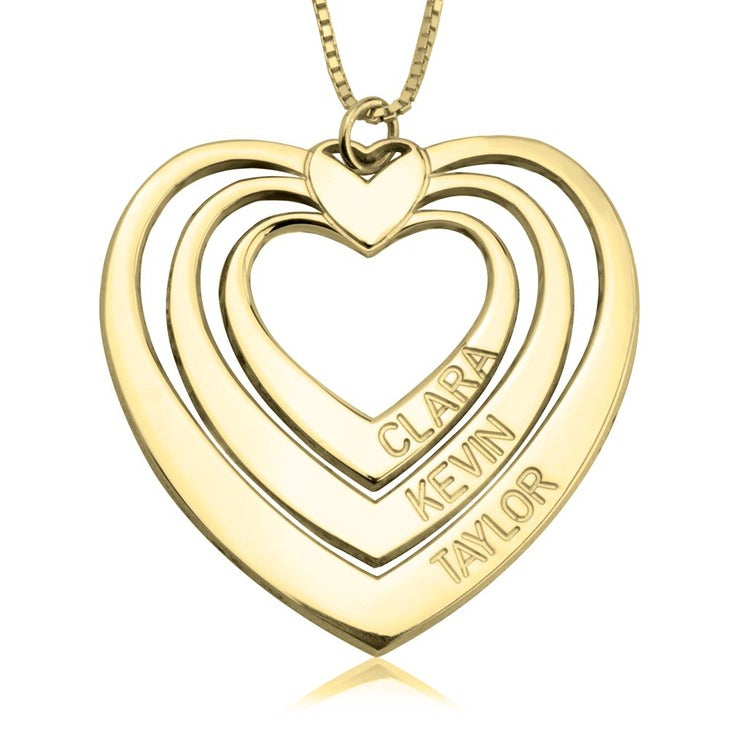 Engraved  All Hearts Necklace