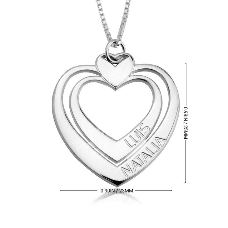 Engraved  All Hearts Necklace