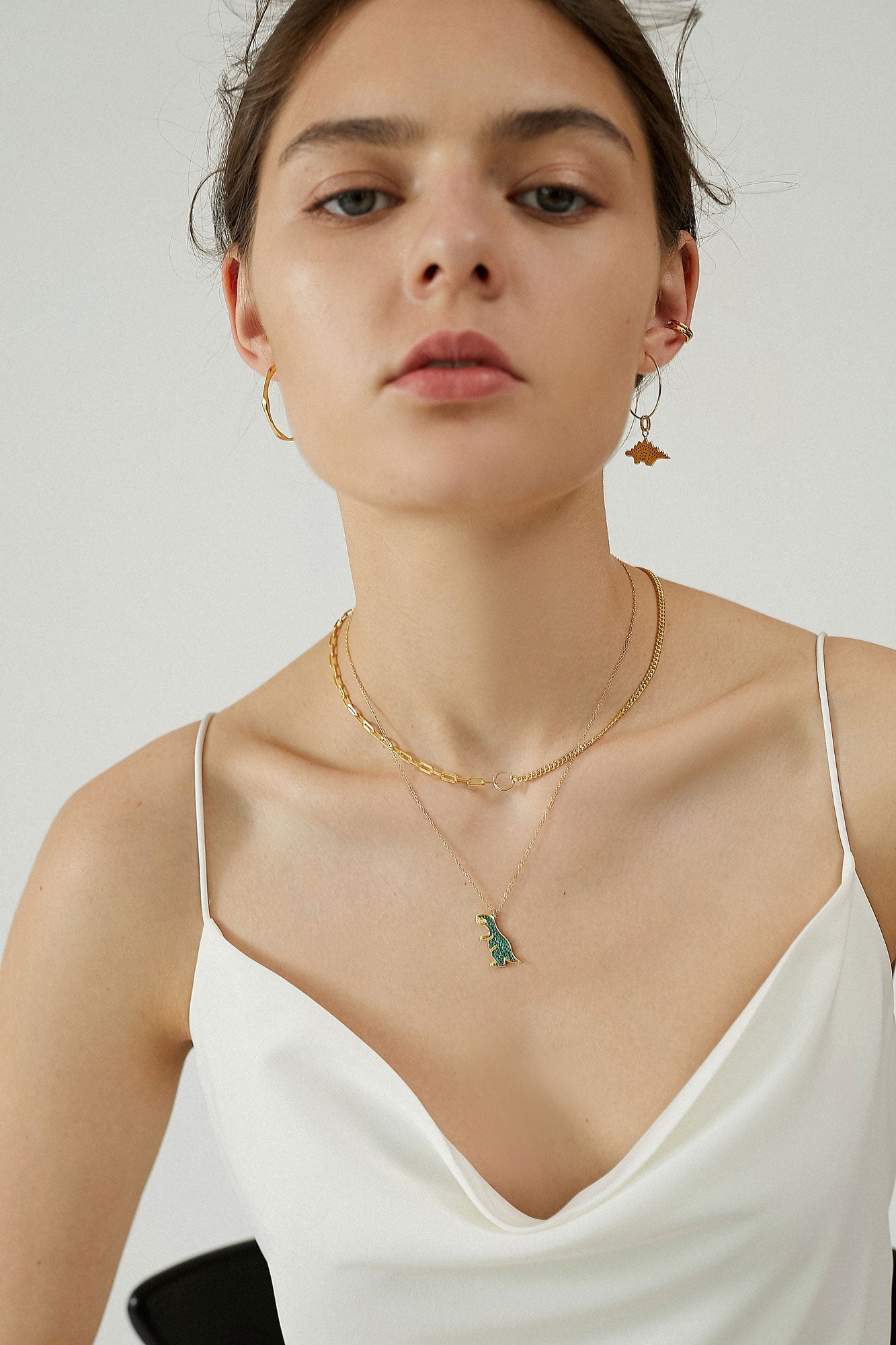 The playful Dinosaur Gold Necklace