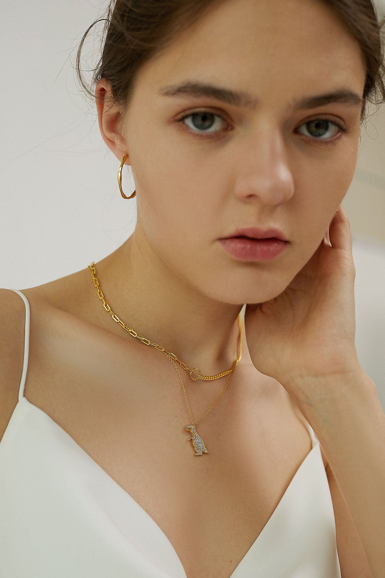 The playful Dinosaur Gold Necklace