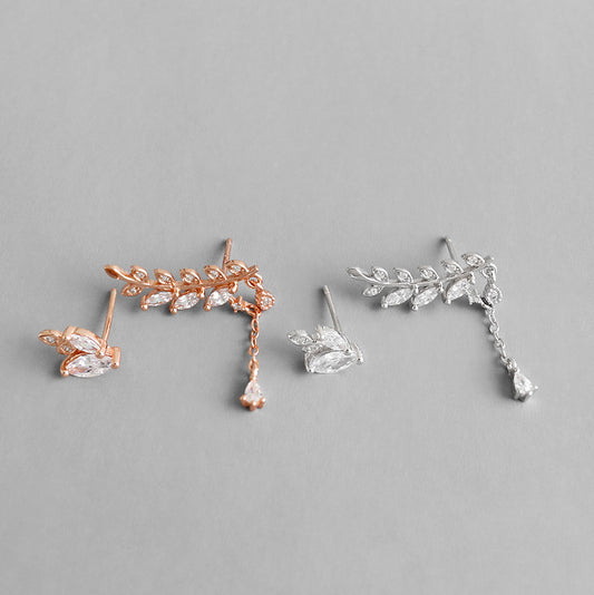 Asymmetric branch drop & Stud Earrings