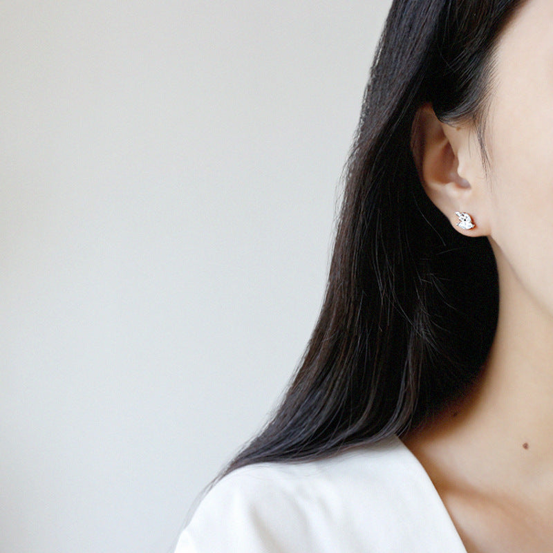 Asymmetric branch drop & Stud Earrings