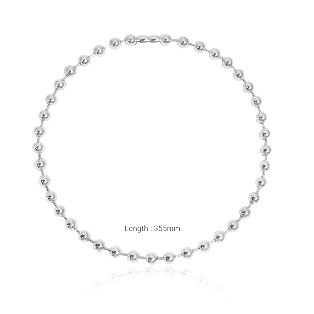 Women Fashion Round Beads 925 Sterling Silver Necklace