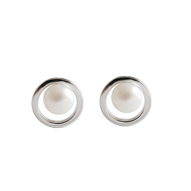 Hollow Pearl Studs