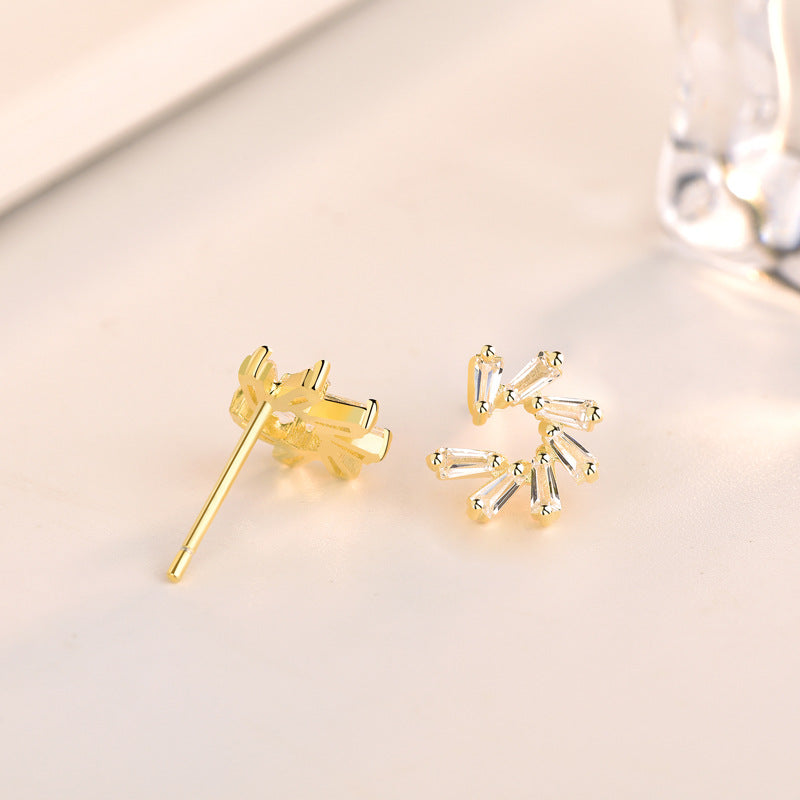 Baguette Flower Studs