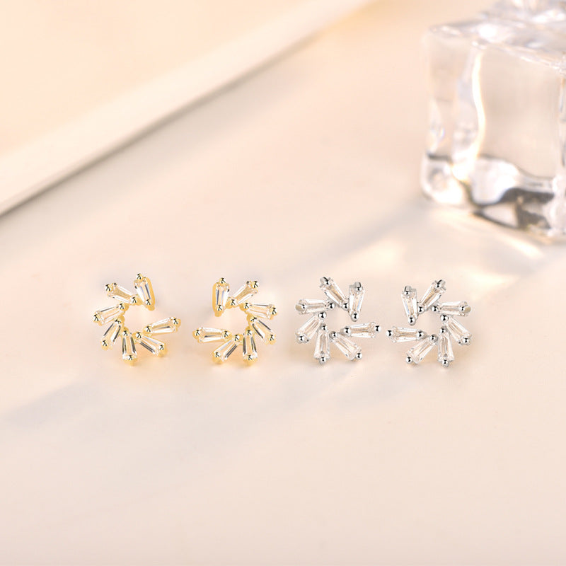 Baguette Flower Studs