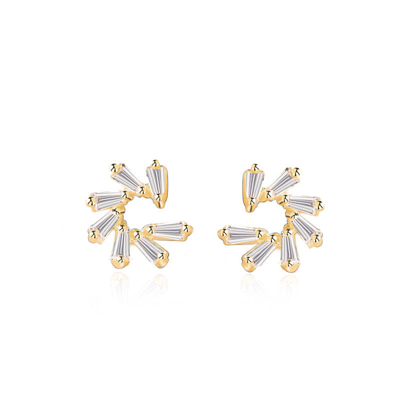 Baguette Flower Studs