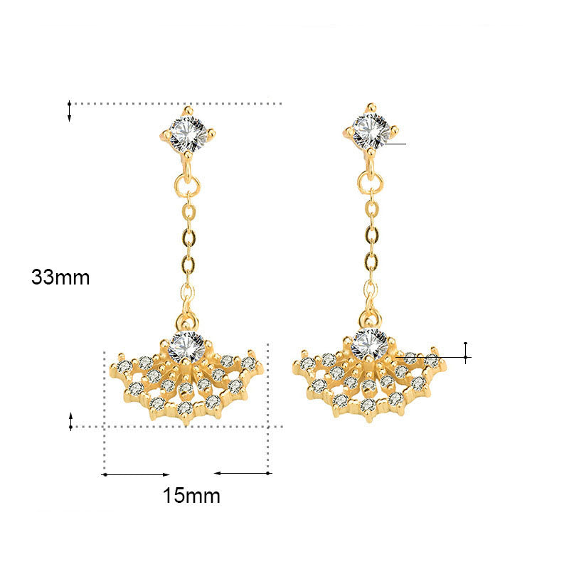 New CZ Girl's Skirt 925 Sterling Silver Dangling Earrings