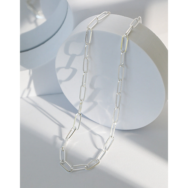 Modern Hollow Chain Simple 925 Sterling Silver Necklace