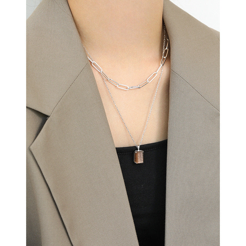 Modern Hollow Chain Simple 925 Sterling Silver Necklace