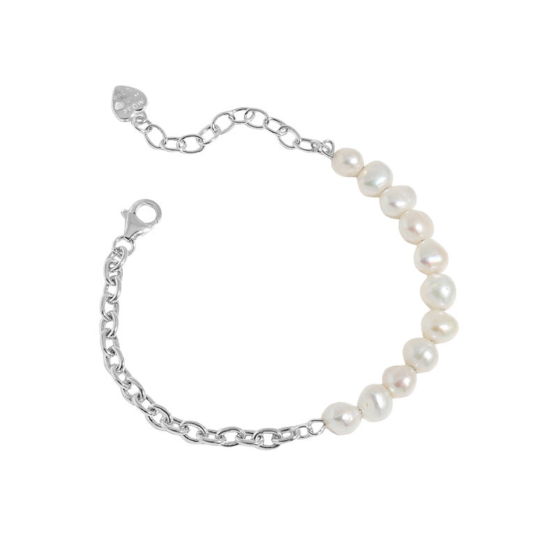 Pearl Curb Chain Bracelet