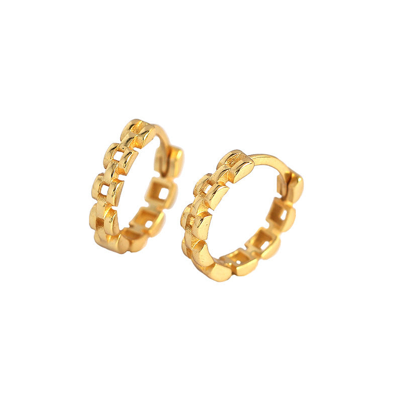 Watchband Huggie Hoop Earrings