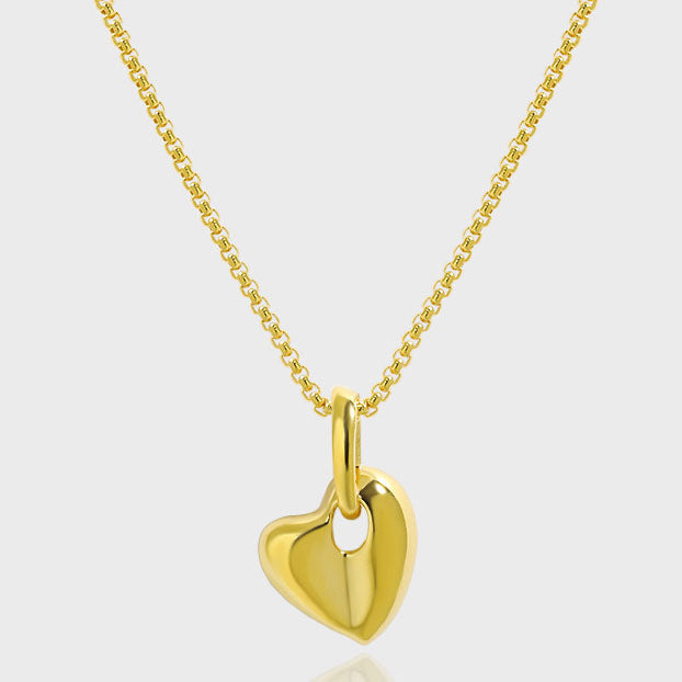 Office Irregular Heart 925 Sterling Silver Necklace