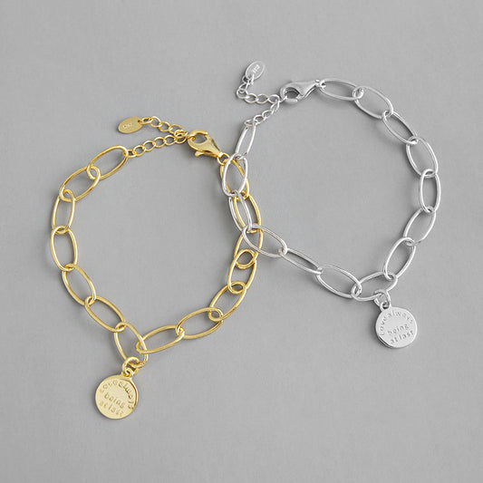 PaperClip Bracelet with pendant