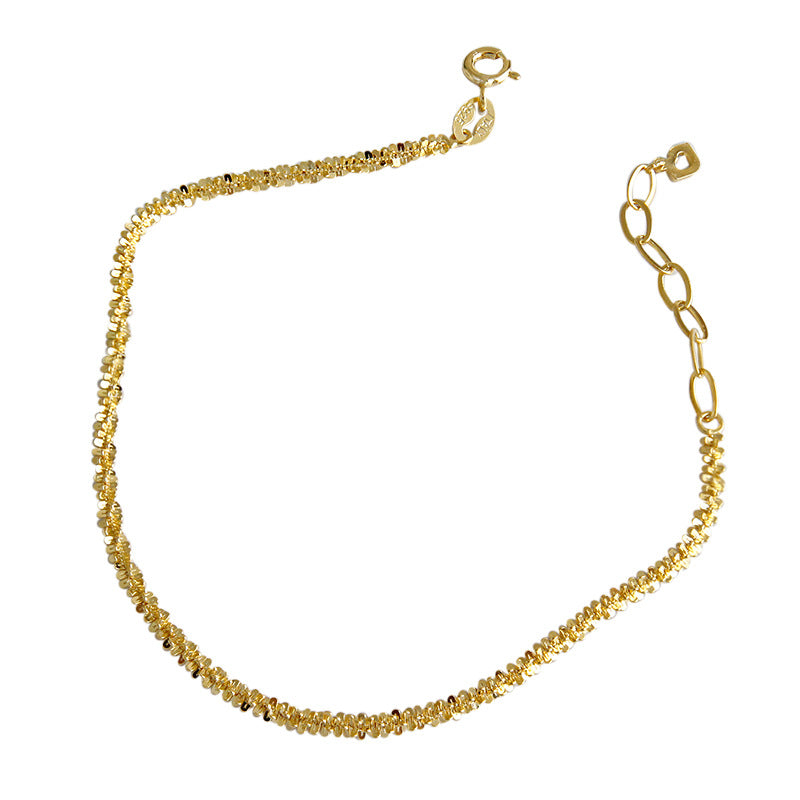 Dainty Satellite Crisscross Chain Bracelet