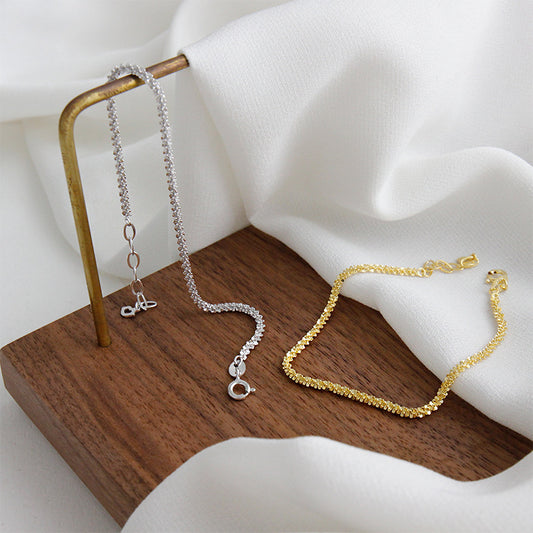 Dainty Satellite Crisscross Chain Bracelet