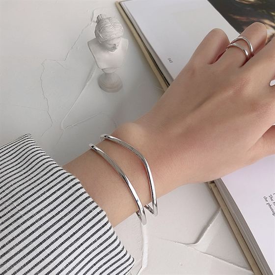 Chunky Double Bangle Cuff