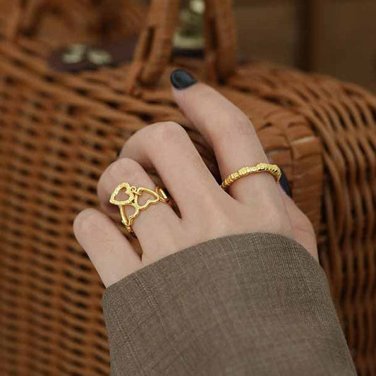 Cupid Approved - Hollow Heart pendant Ring