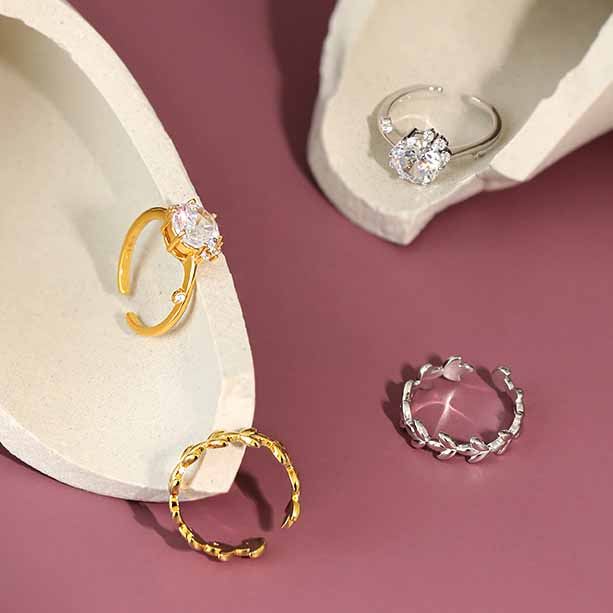 Olive Branch CZ Ring