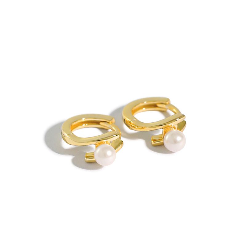Pearl Hoop Earrings