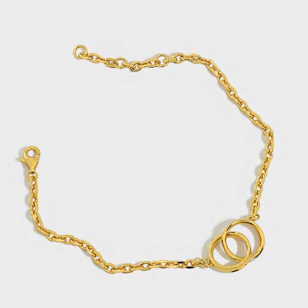 Double Circles Paperclip Bracelet