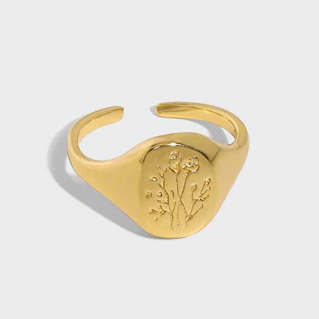 Iris signet ring