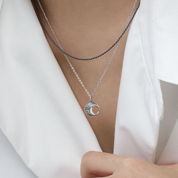 Claire crescent necklace