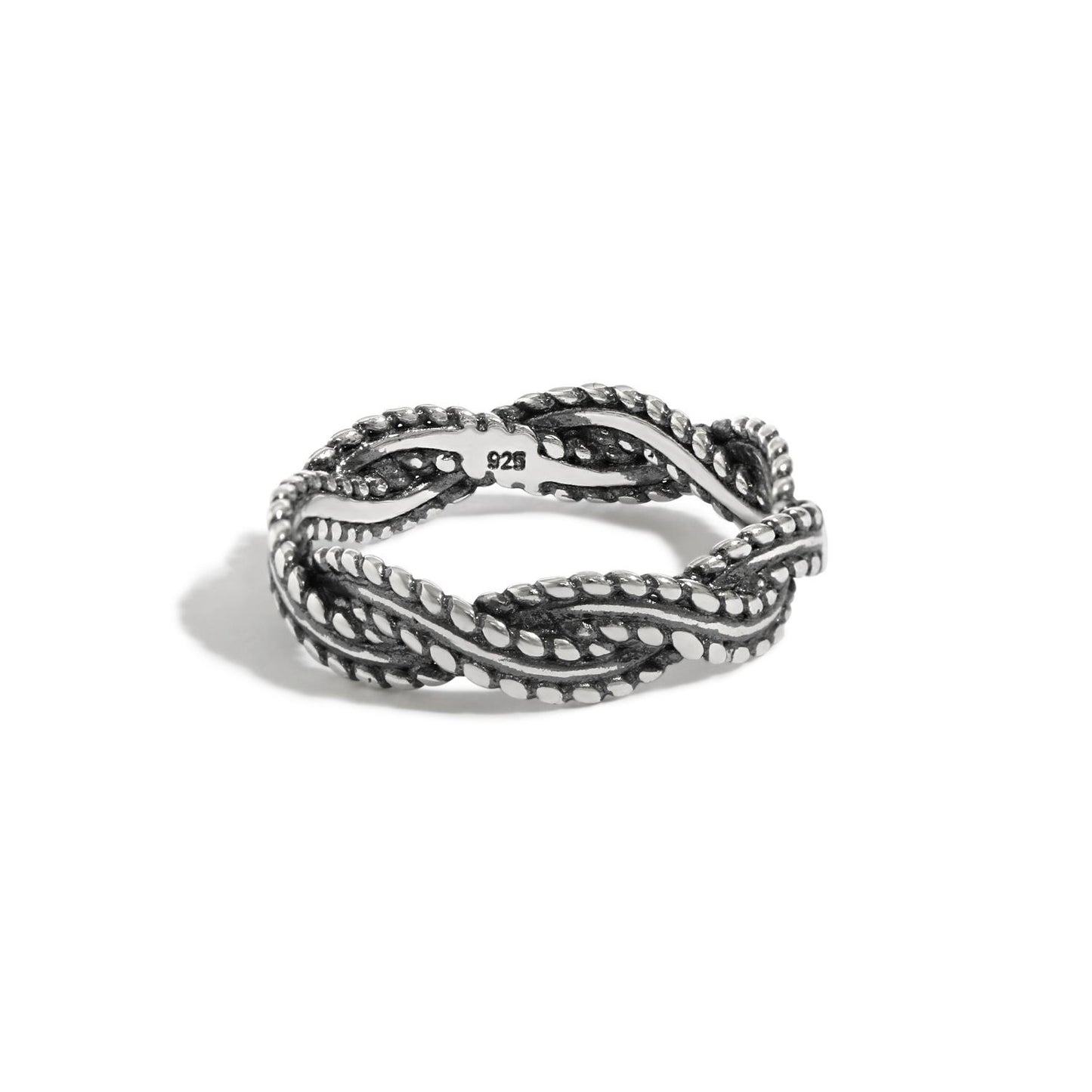 Vintage Twisted Cross 925 Sterling Silver Ring