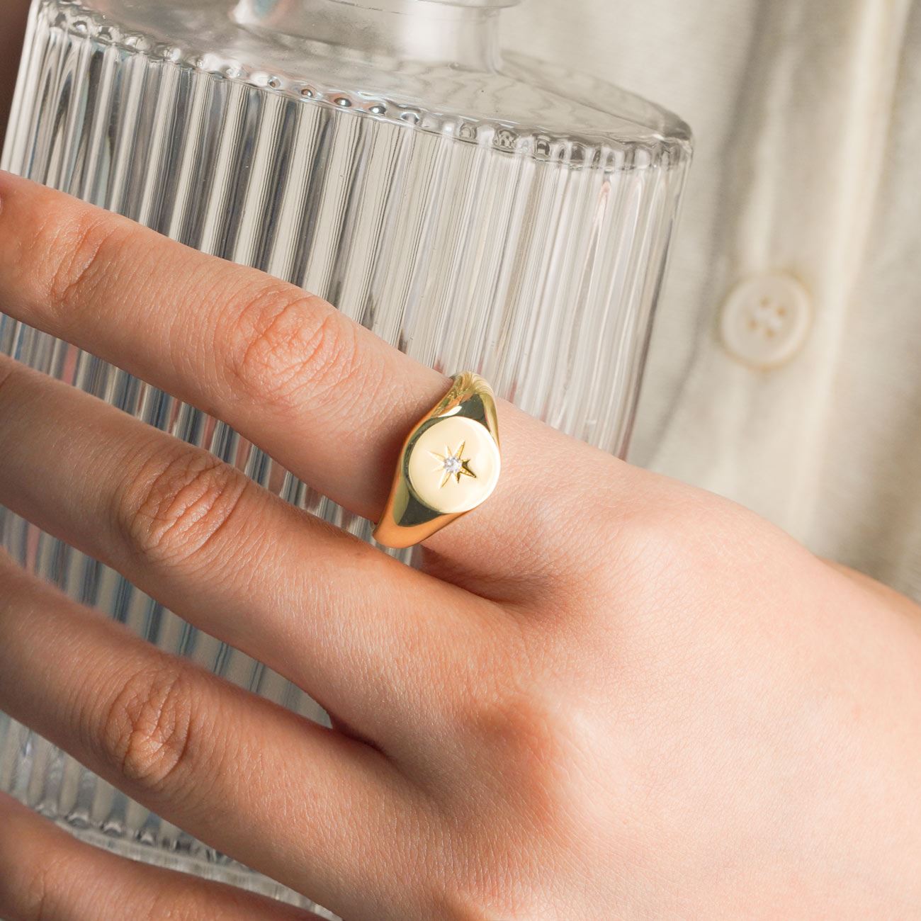 Sun signet ring
