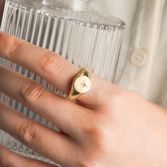 Sun signet ring