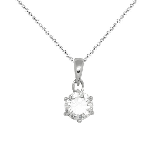 Minimalism Pure Round CZ 925 Sterling Silver Necklace