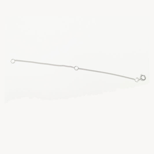 Curb Rombo Chain 925 Sterling Silver Extender Chain 10cm