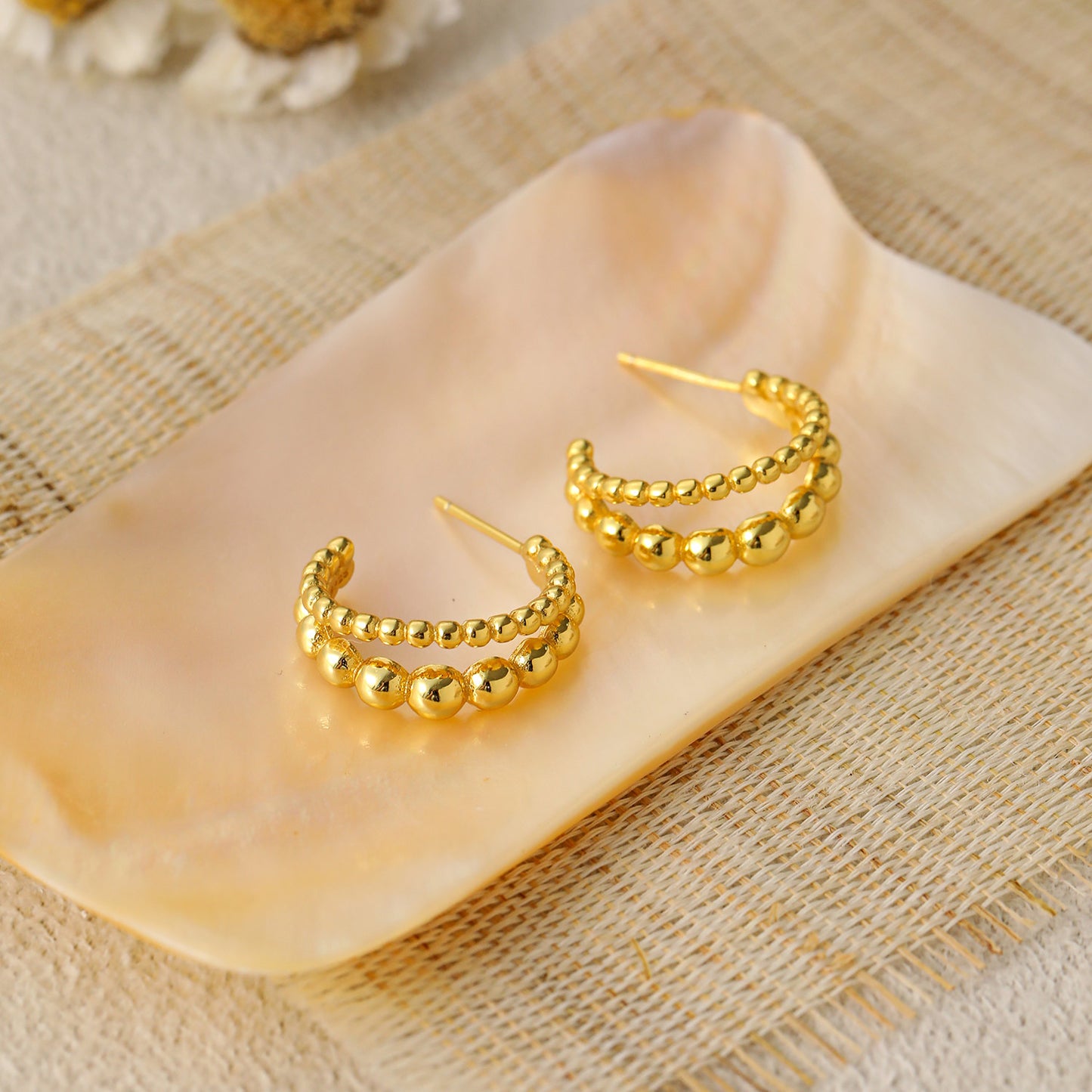 The Beaded Hoops