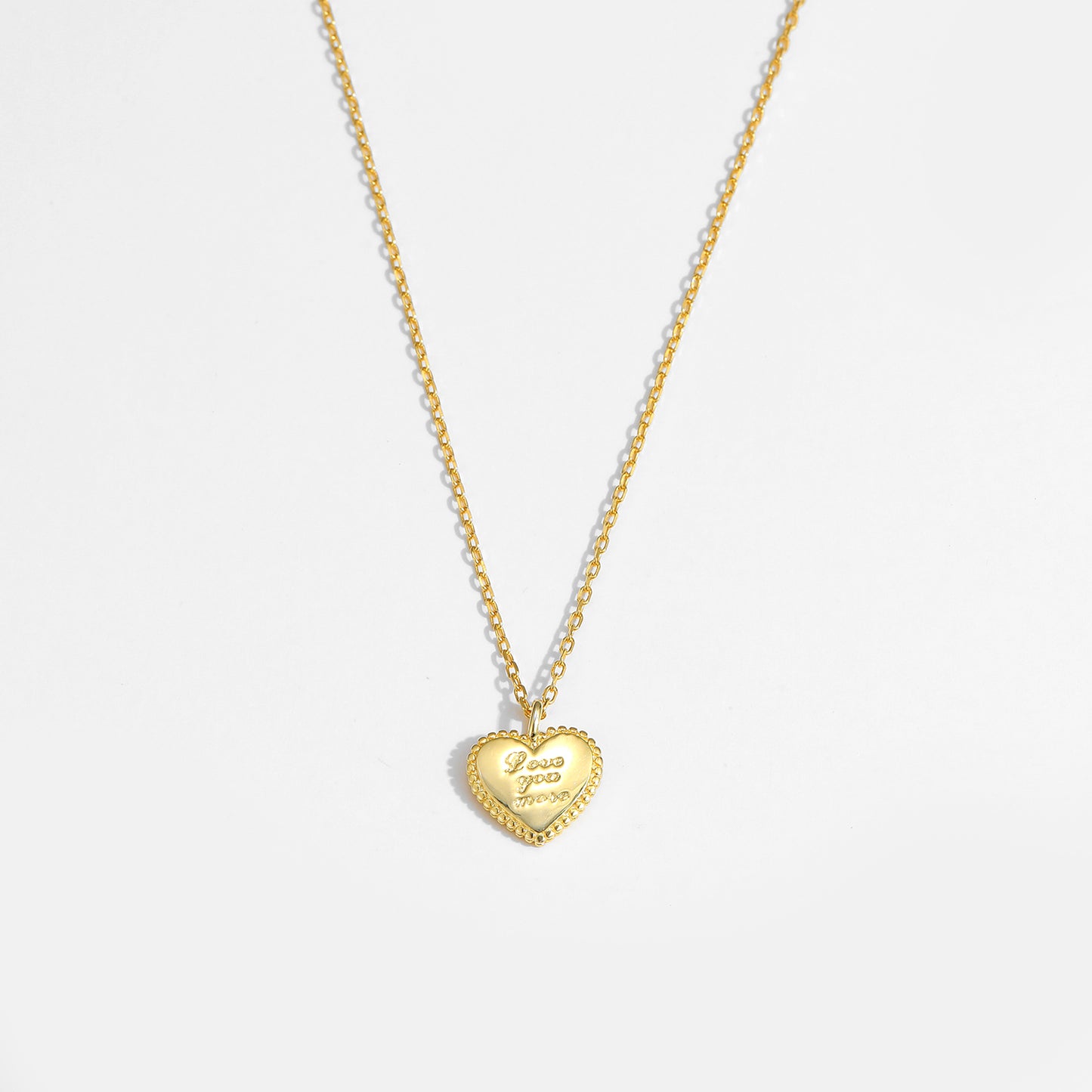 "Love Your More" Heart Pendant Necklace