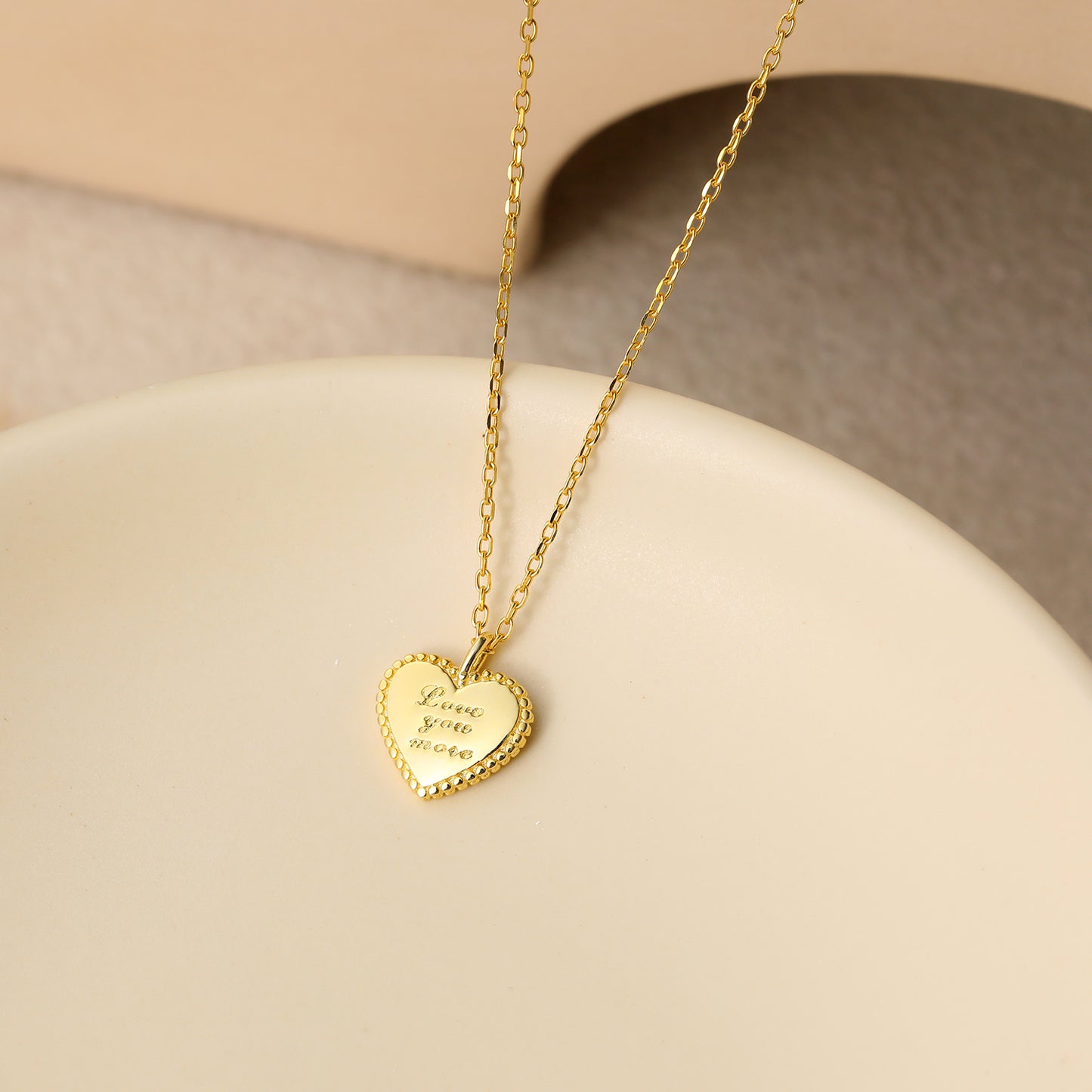 "Love Your More" Heart Pendant Necklace