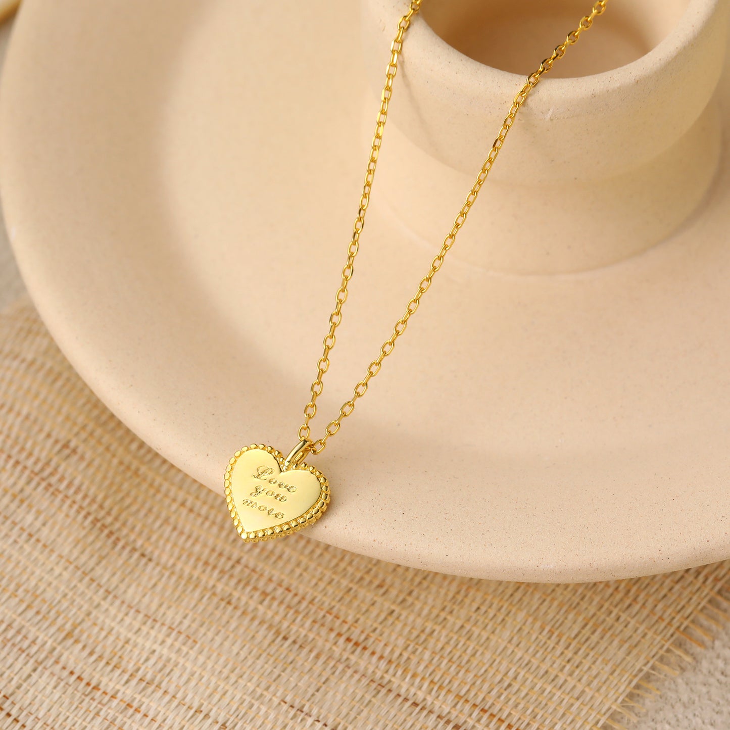 "Love Your More" Heart Pendant Necklace