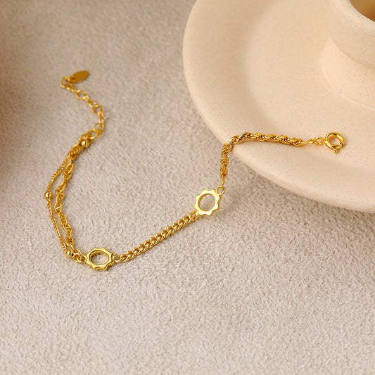 Dainty Sunflower Bracelet