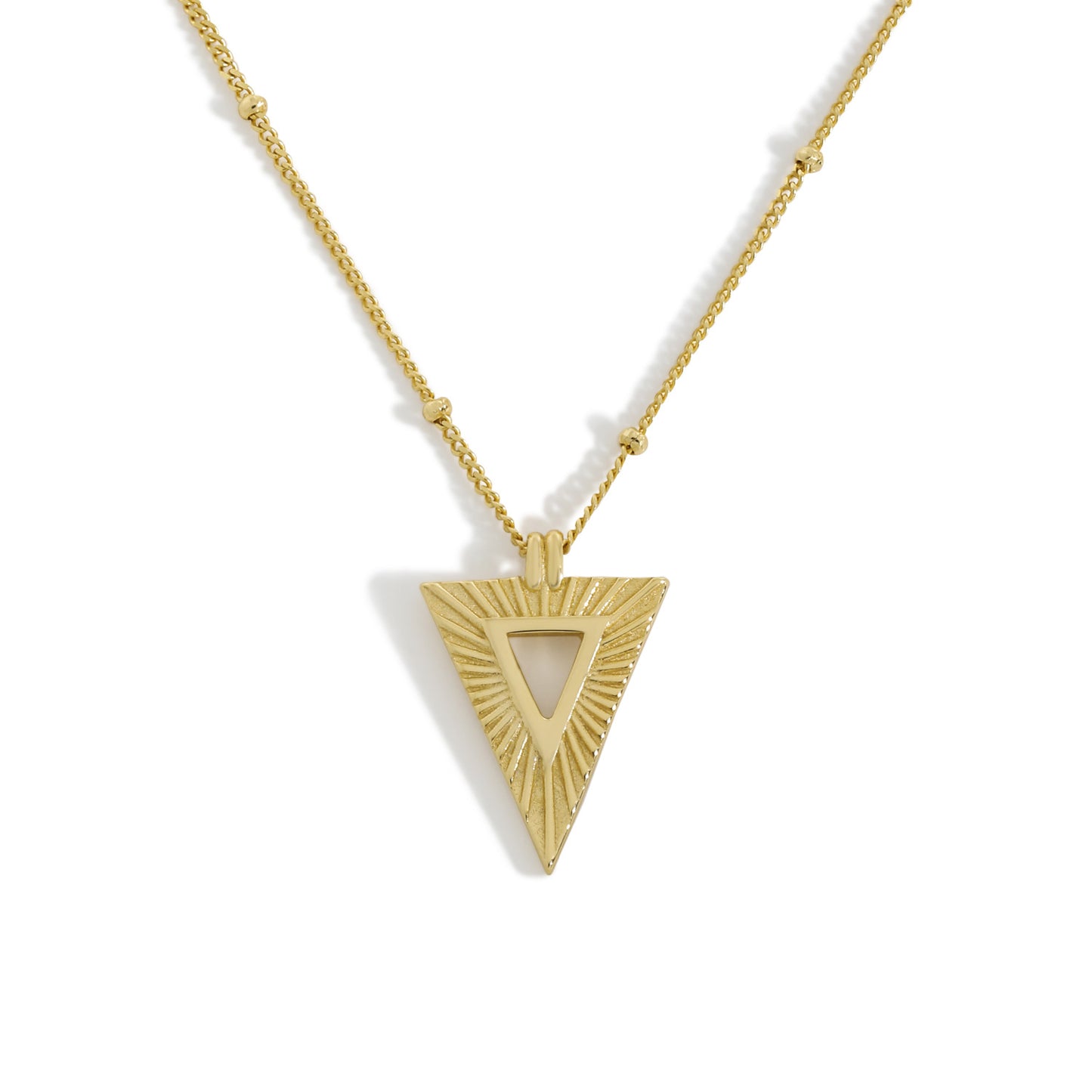 Statement Geometry Triangle 925 Sterling Silver Necklace